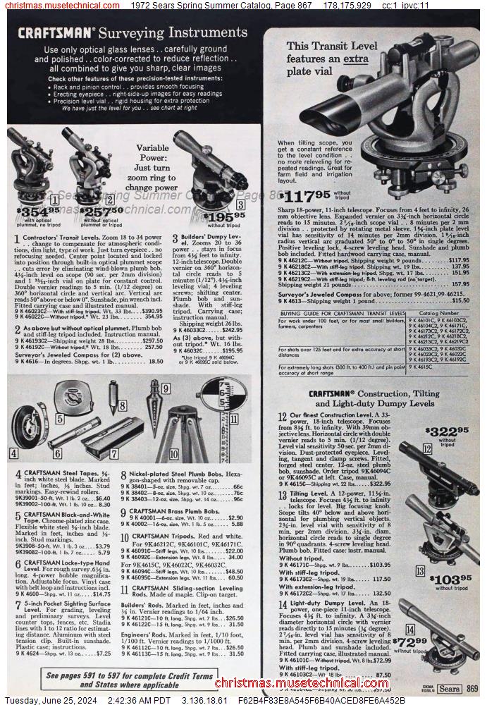 1972 Sears Spring Summer Catalog, Page 867