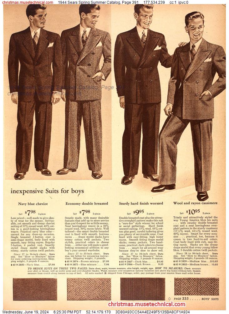 1944 Sears Spring Summer Catalog, Page 391