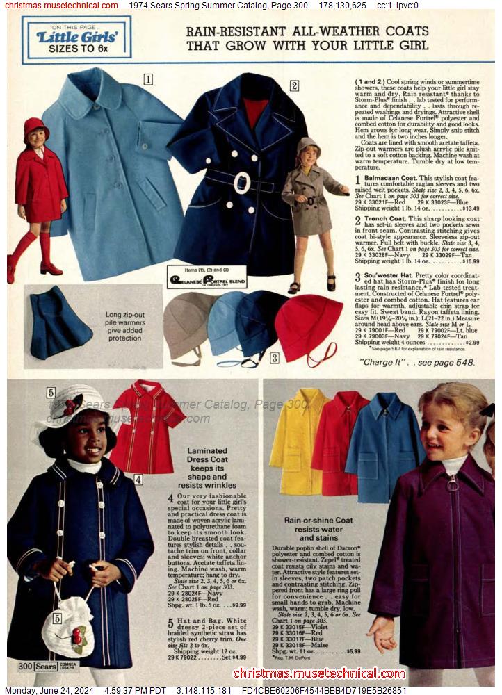 1974 Sears Spring Summer Catalog, Page 300