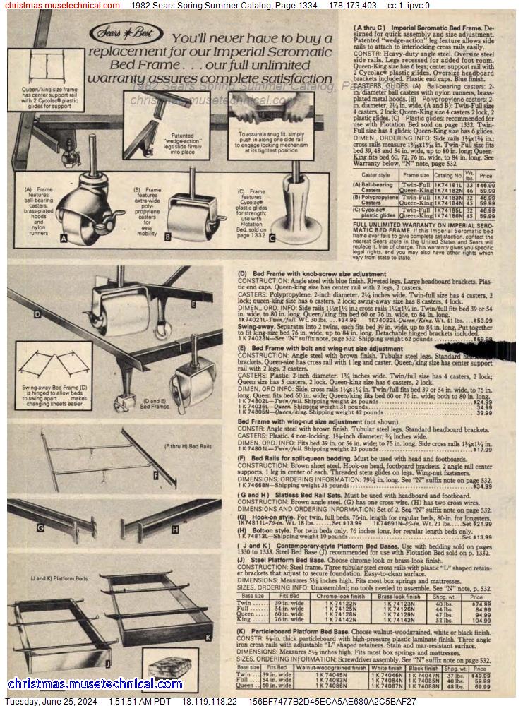 1982 Sears Spring Summer Catalog, Page 1334