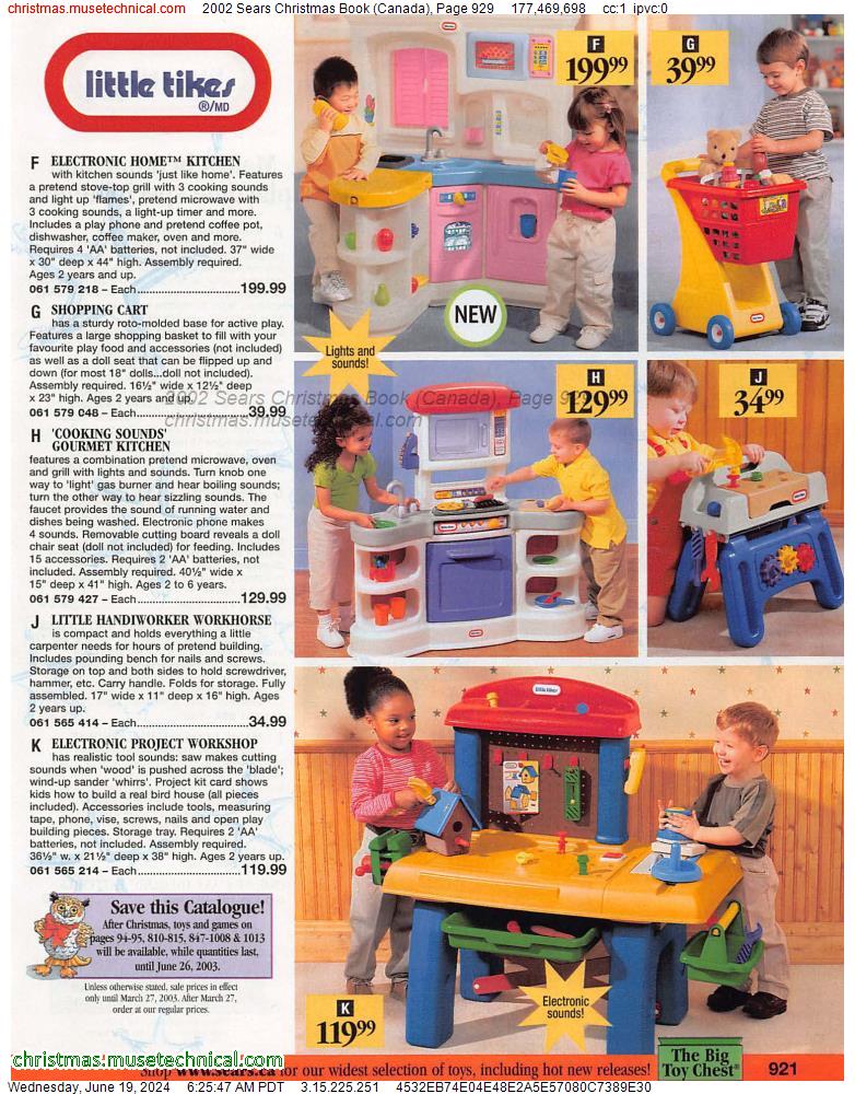 2002 Sears Christmas Book (Canada), Page 929