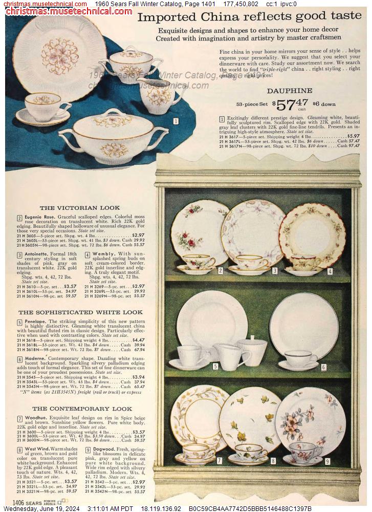 1960 Sears Fall Winter Catalog, Page 1401