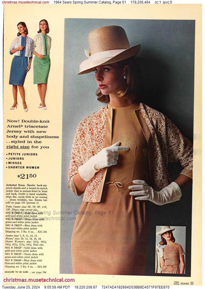 1964 Sears Spring Summer Catalog, Page 51