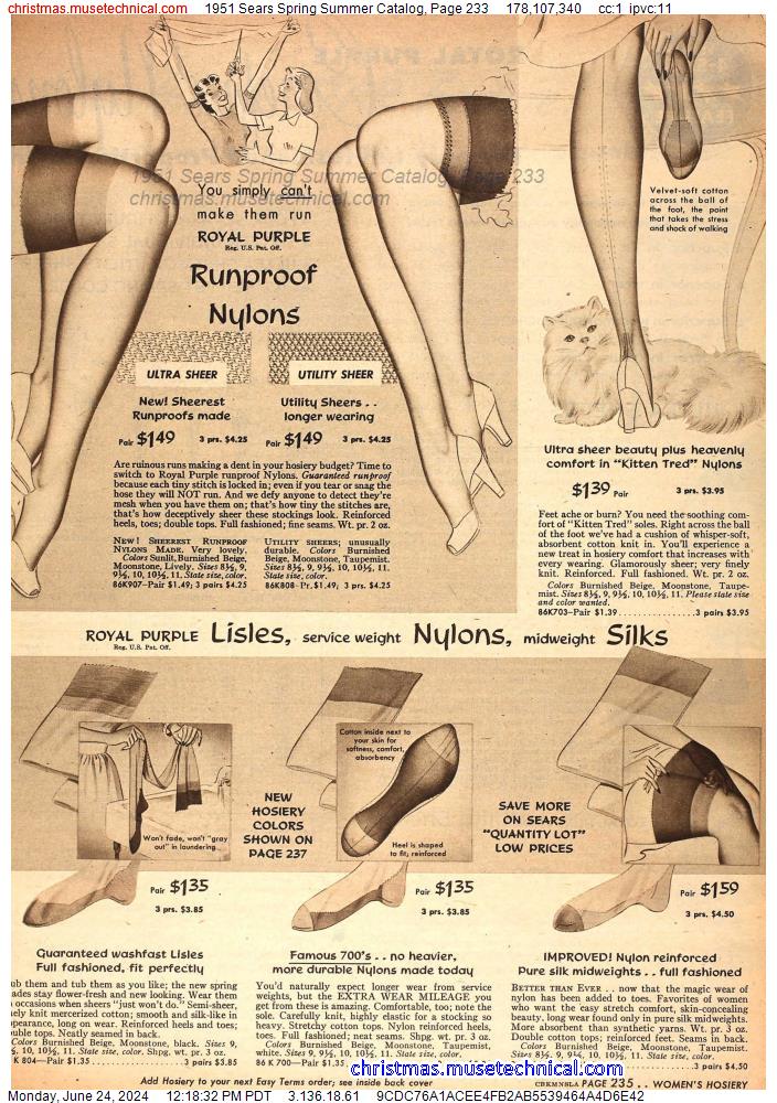 1951 Sears Spring Summer Catalog, Page 233