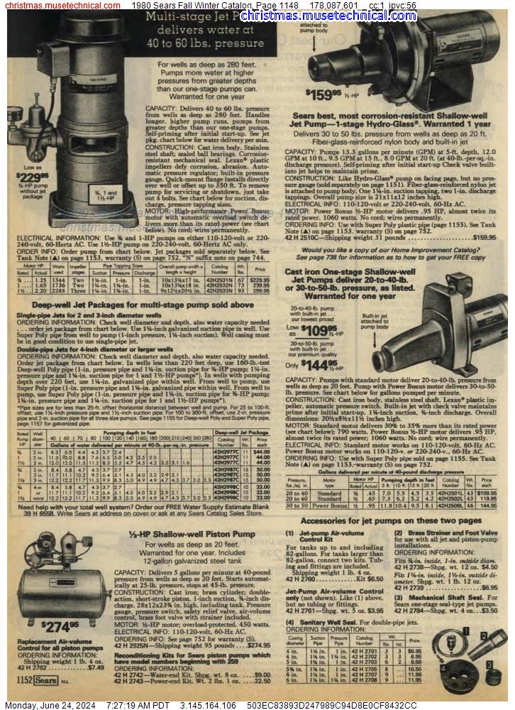 1980 Sears Fall Winter Catalog, Page 1148