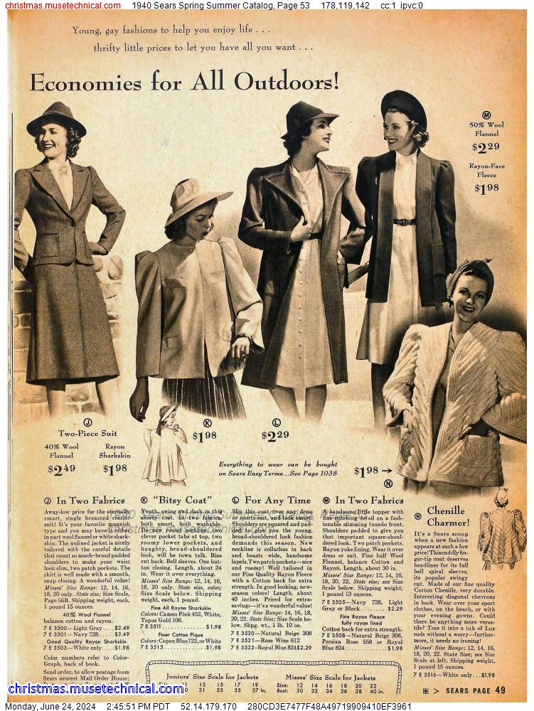 1940 Sears Spring Summer Catalog, Page 53