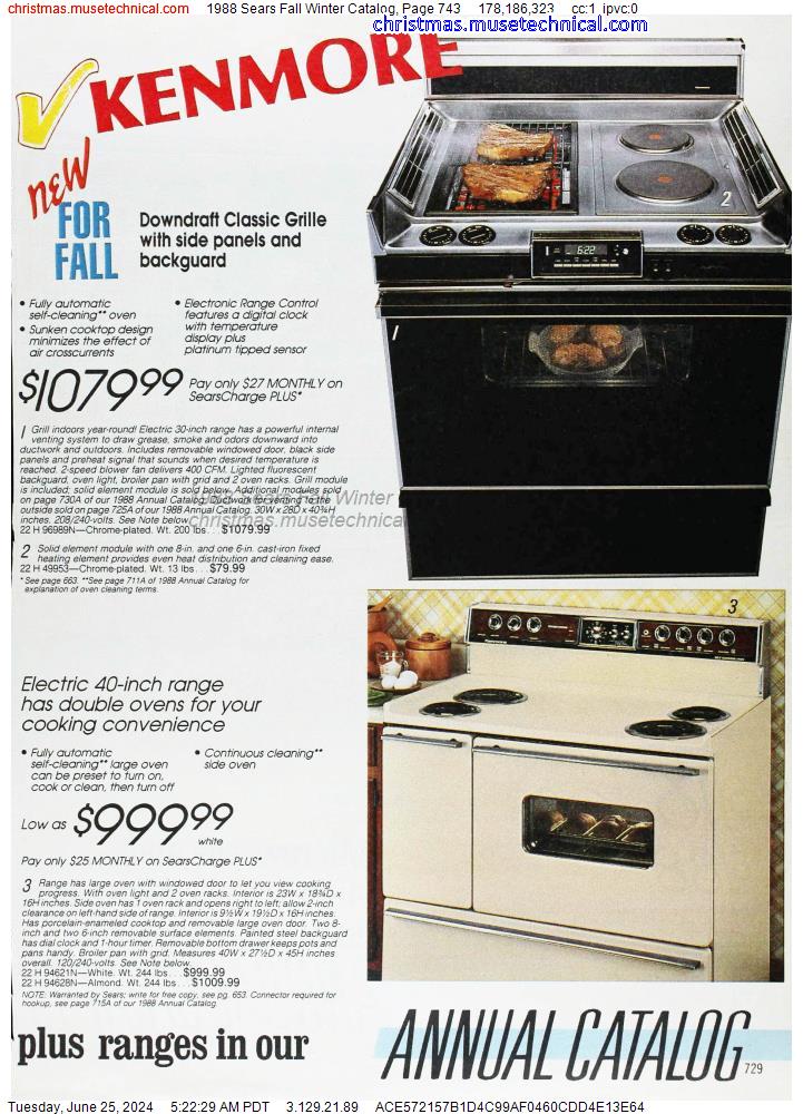 1988 Sears Fall Winter Catalog, Page 743
