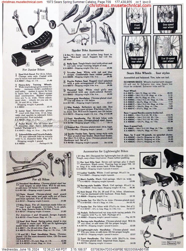 1973 Sears Spring Summer Catalog, Page 709