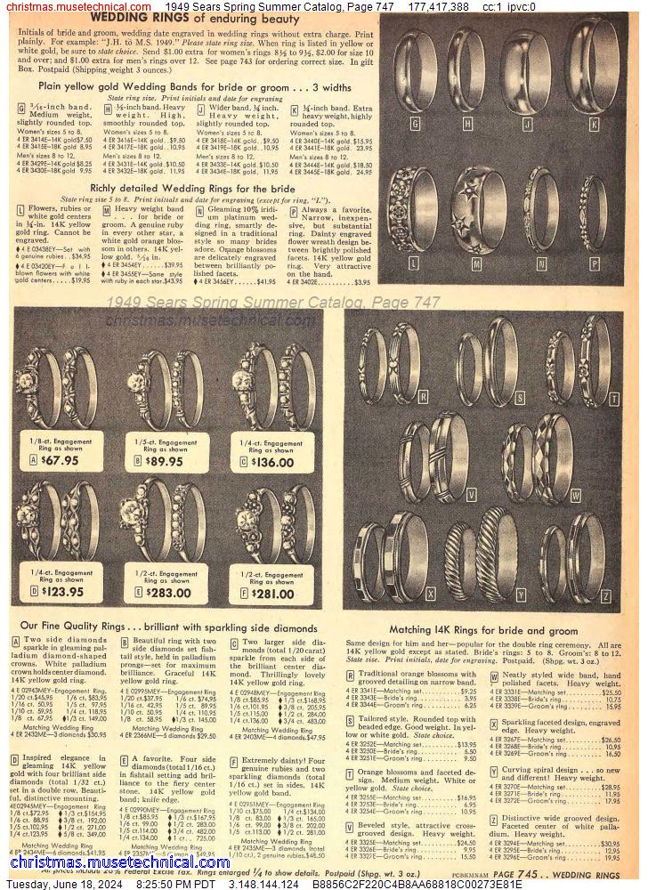 1949 Sears Spring Summer Catalog, Page 747