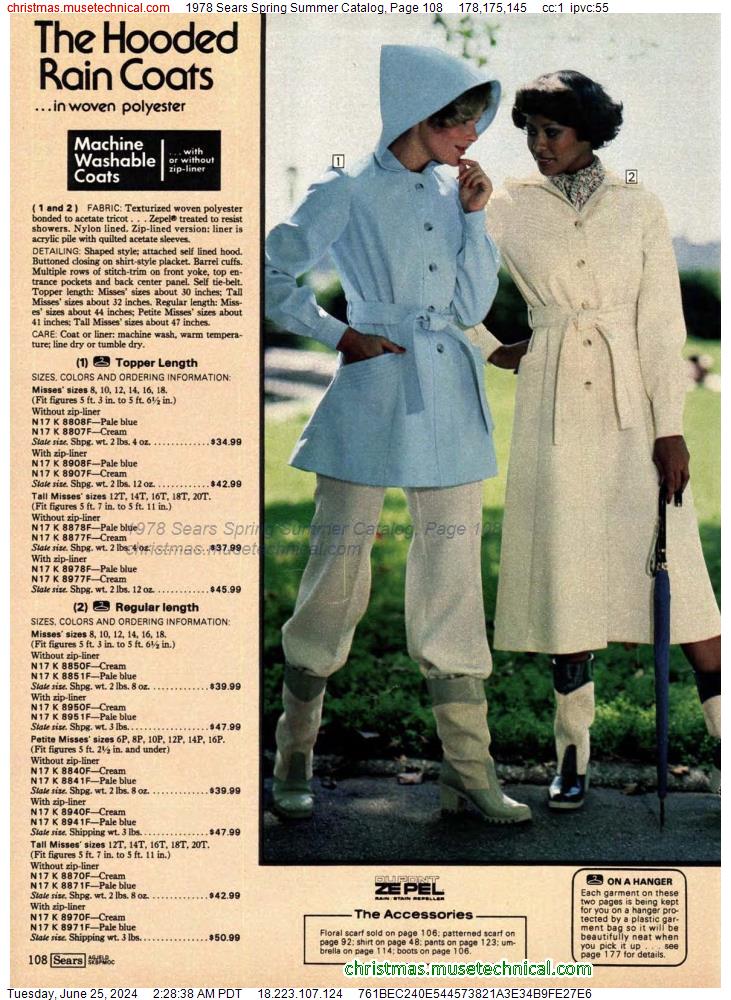 1978 Sears Spring Summer Catalog, Page 108