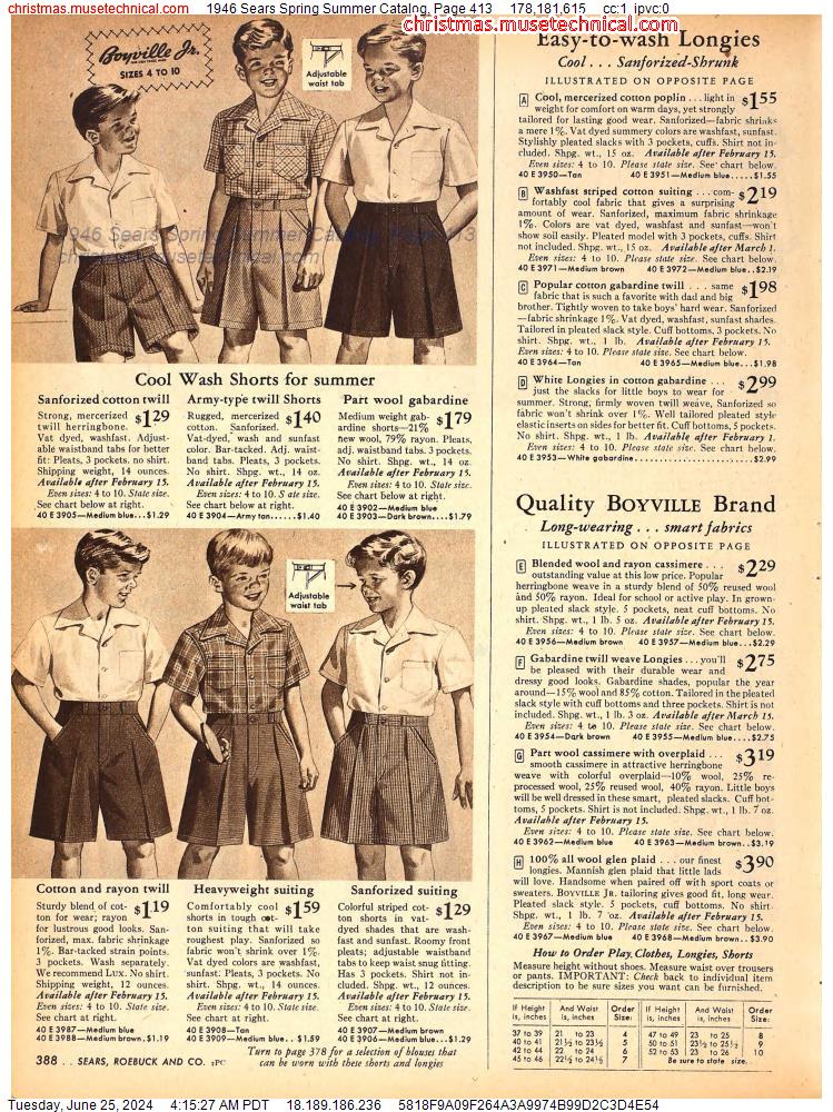 1946 Sears Spring Summer Catalog, Page 413
