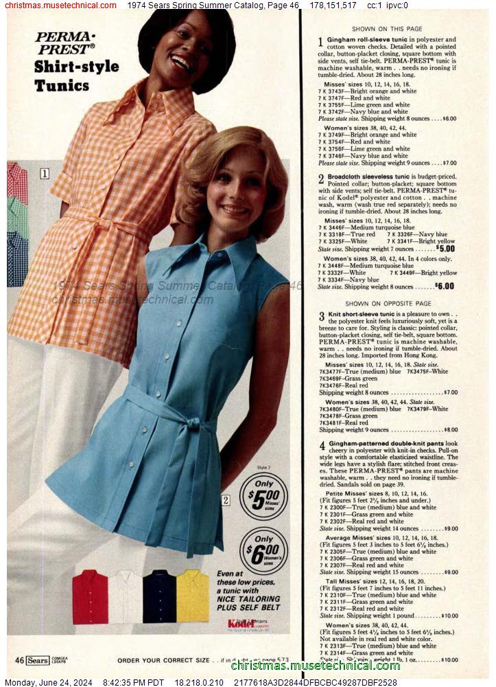 1974 Sears Spring Summer Catalog, Page 46
