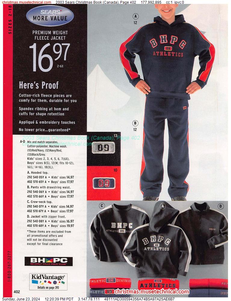 2003 Sears Christmas Book (Canada), Page 402