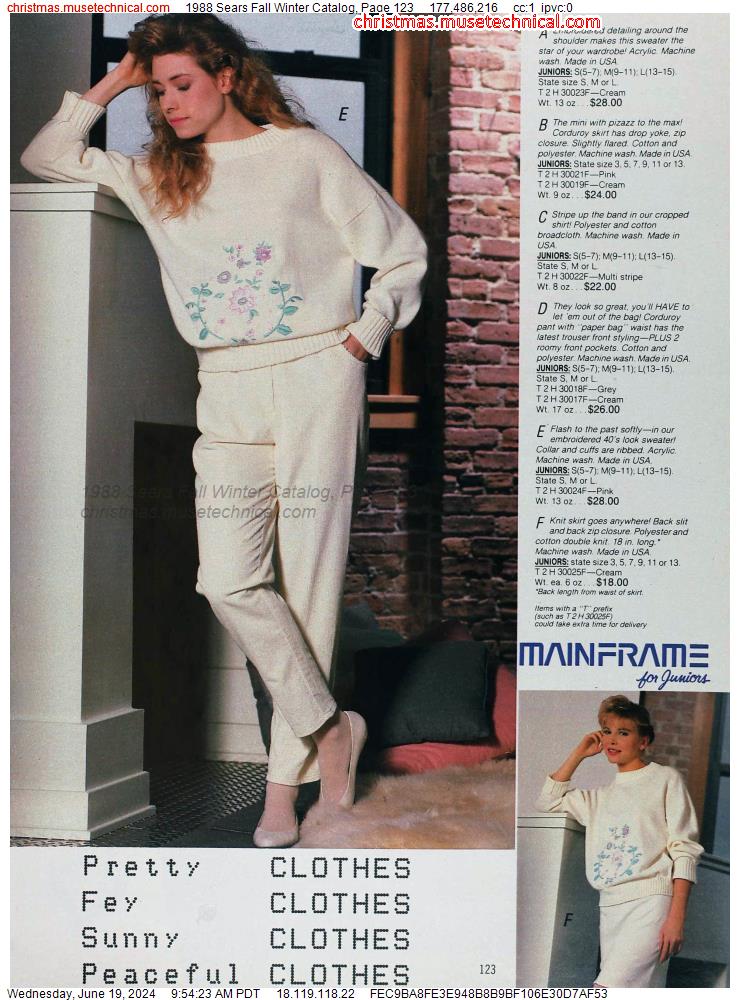 1988 Sears Fall Winter Catalog, Page 123