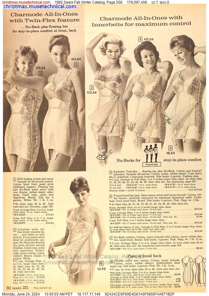 1962 Sears Fall Winter Catalog, Page 258