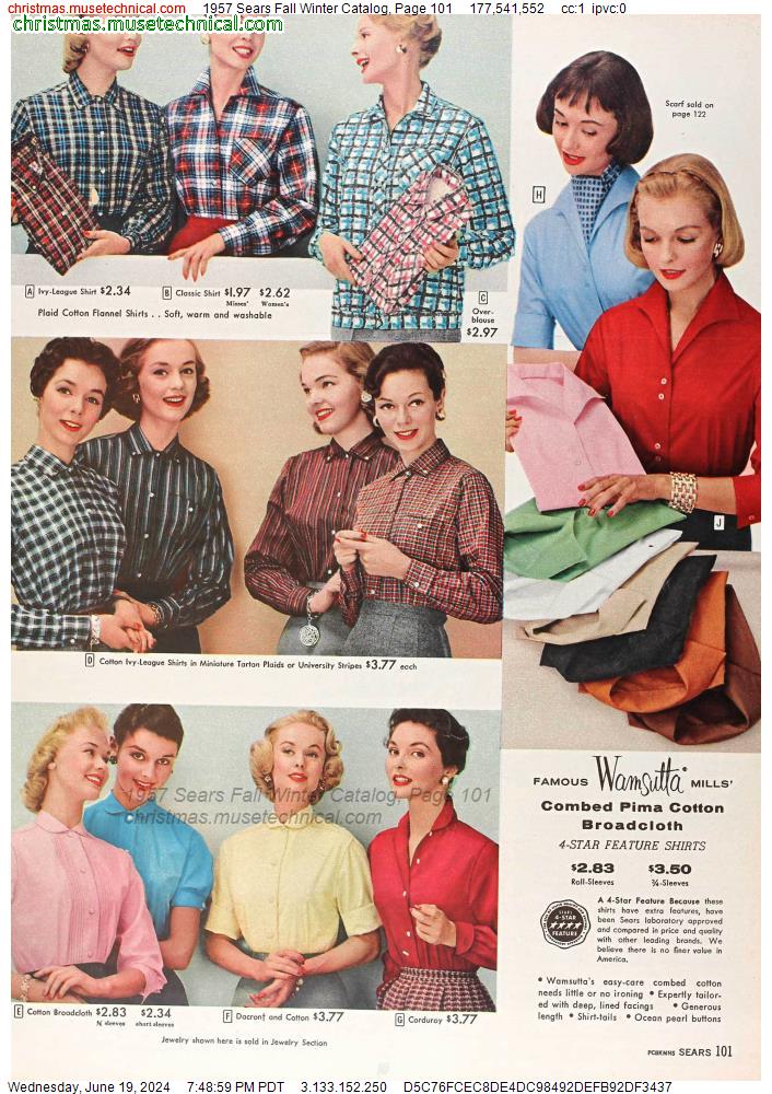 1957 Sears Fall Winter Catalog, Page 101