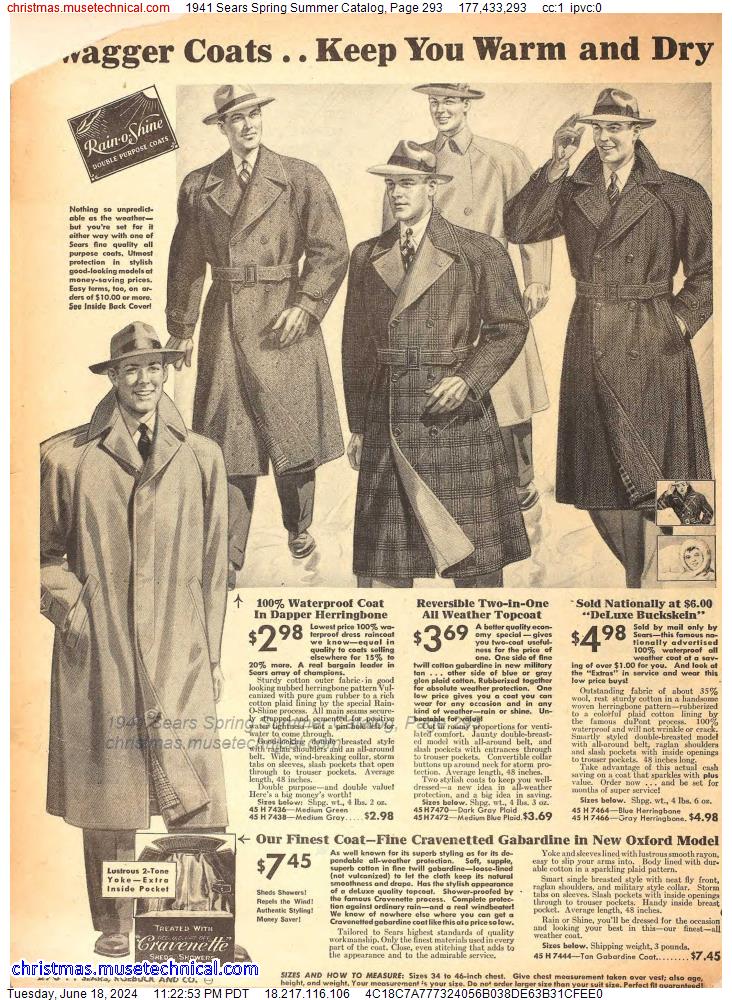 1941 Sears Spring Summer Catalog, Page 293