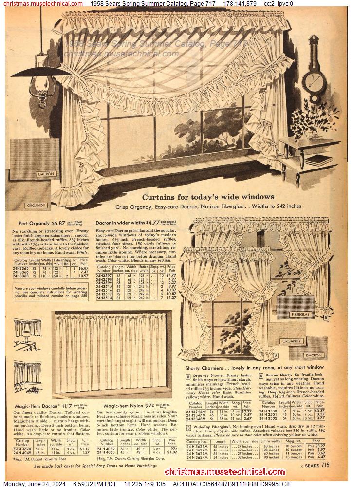 1958 Sears Spring Summer Catalog, Page 717
