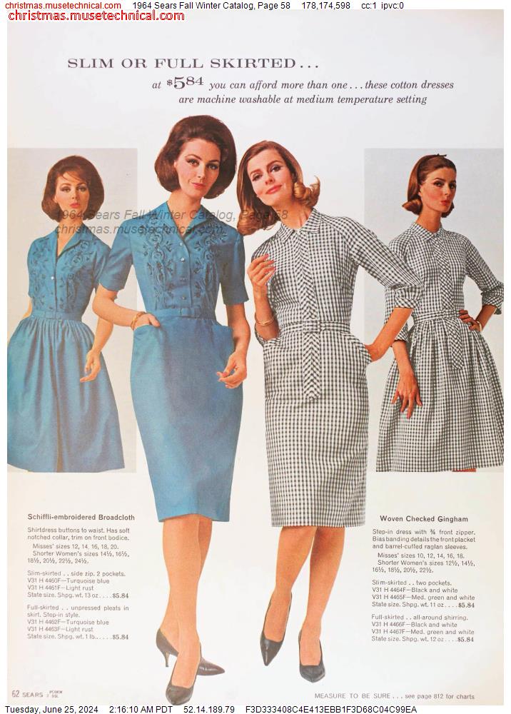 1964 Sears Fall Winter Catalog, Page 58