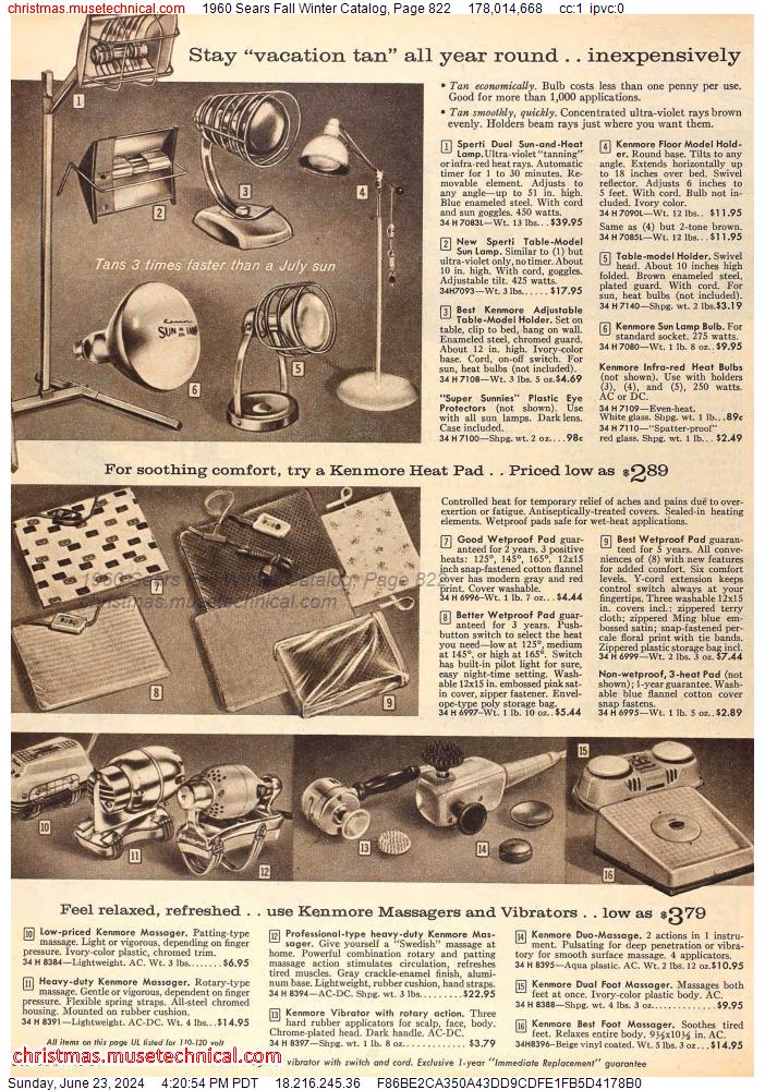 1960 Sears Fall Winter Catalog, Page 822