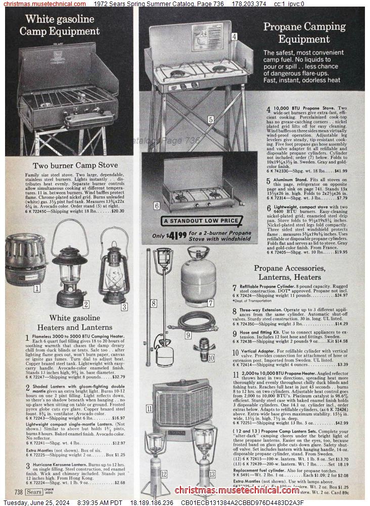 1972 Sears Spring Summer Catalog, Page 736