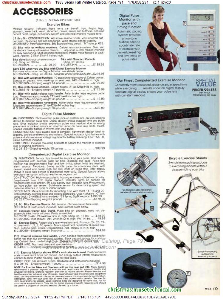 1983 Sears Fall Winter Catalog, Page 791