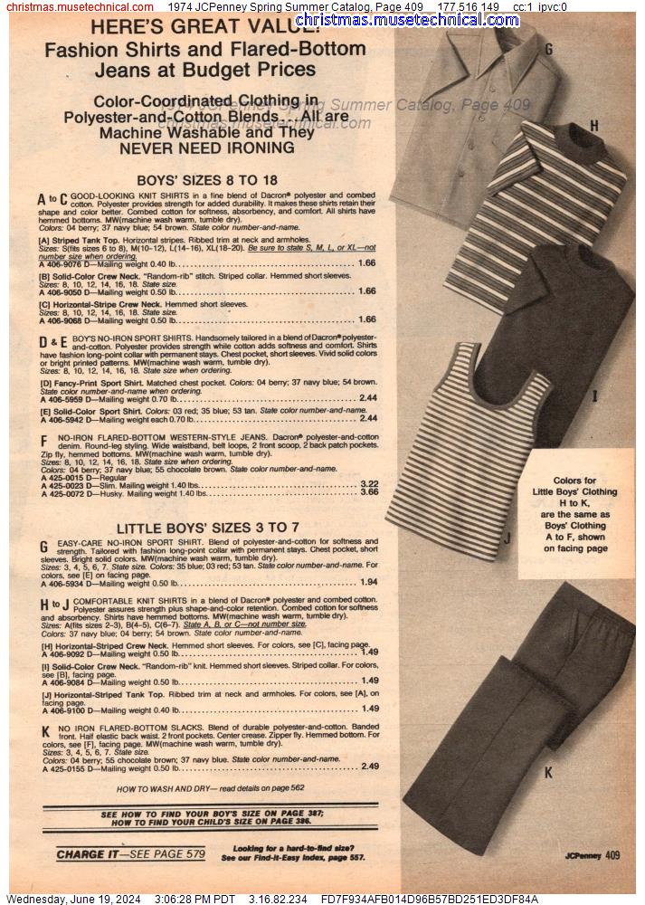 1974 JCPenney Spring Summer Catalog, Page 409