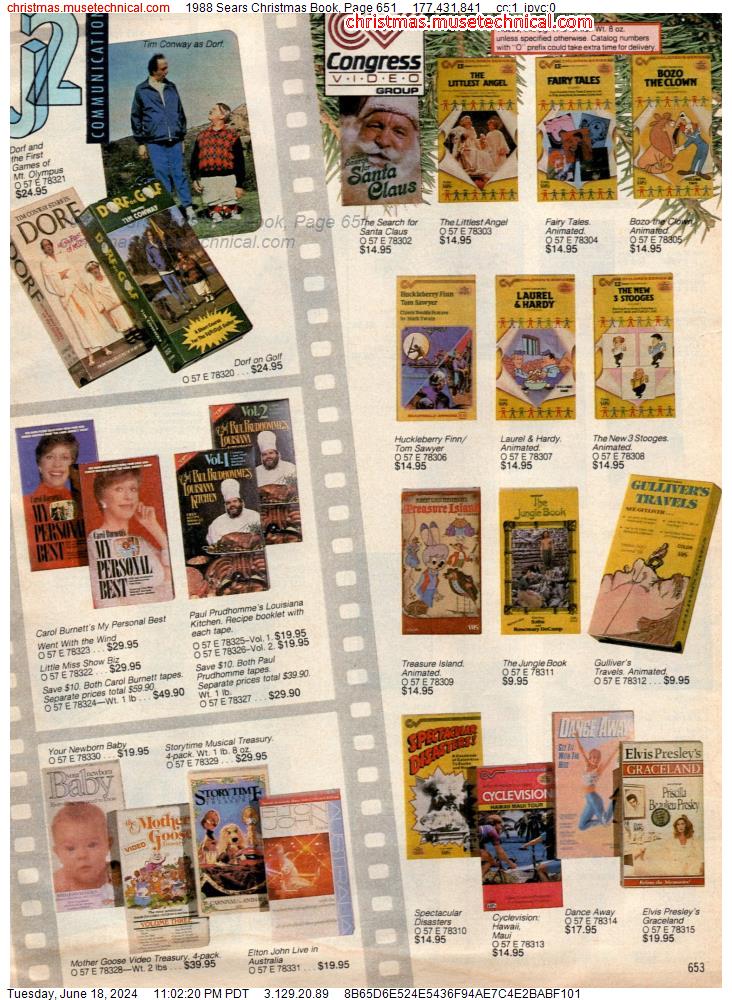 1988 Sears Christmas Book, Page 651