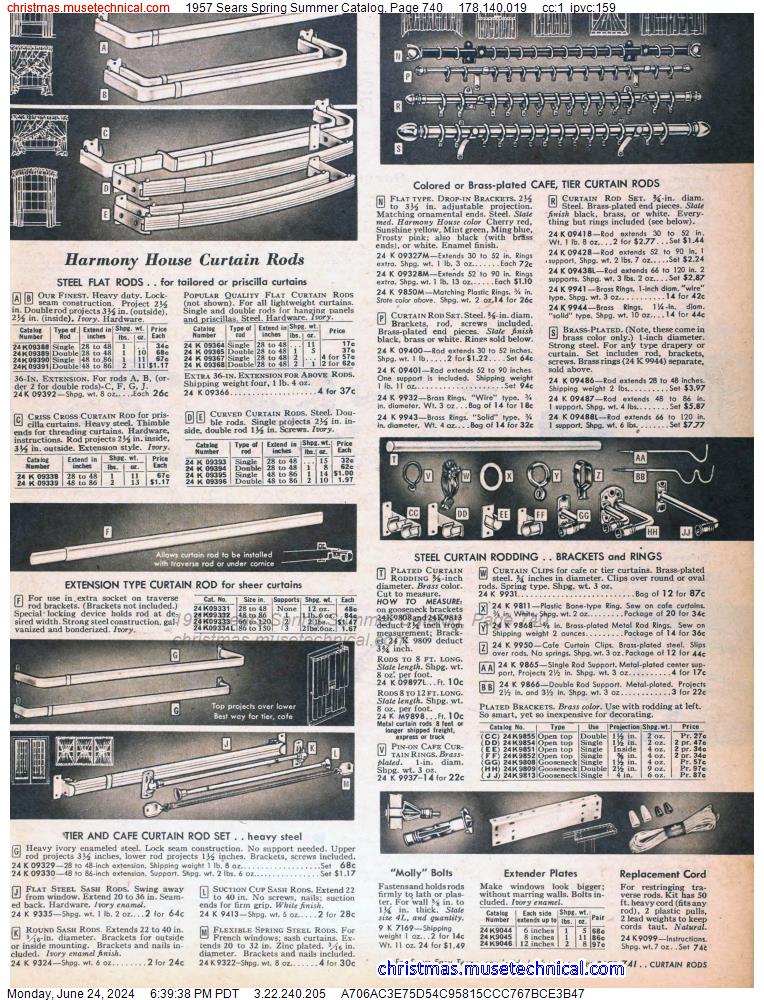 1957 Sears Spring Summer Catalog, Page 740