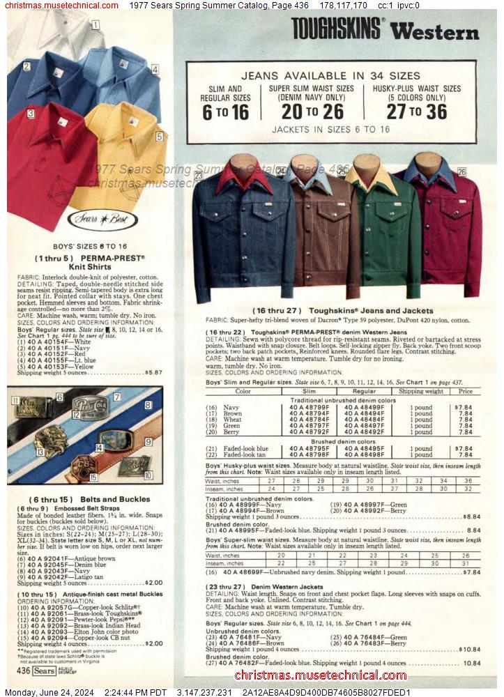 1977 Sears Spring Summer Catalog, Page 436