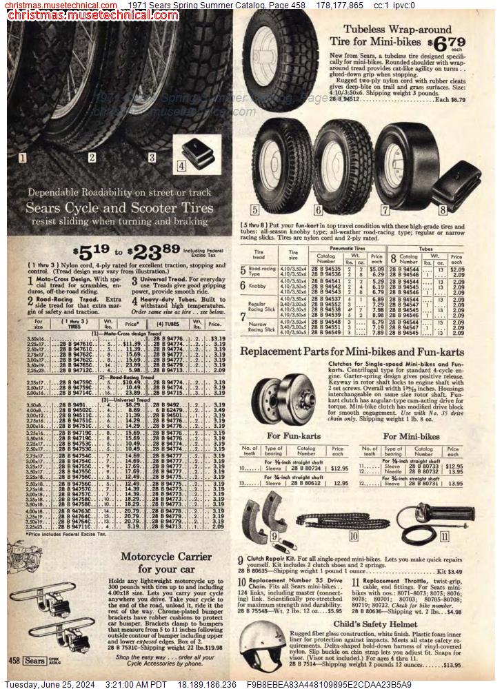 1971 Sears Spring Summer Catalog, Page 458