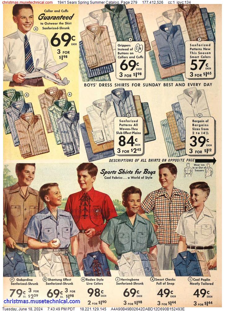 1941 Sears Spring Summer Catalog, Page 279