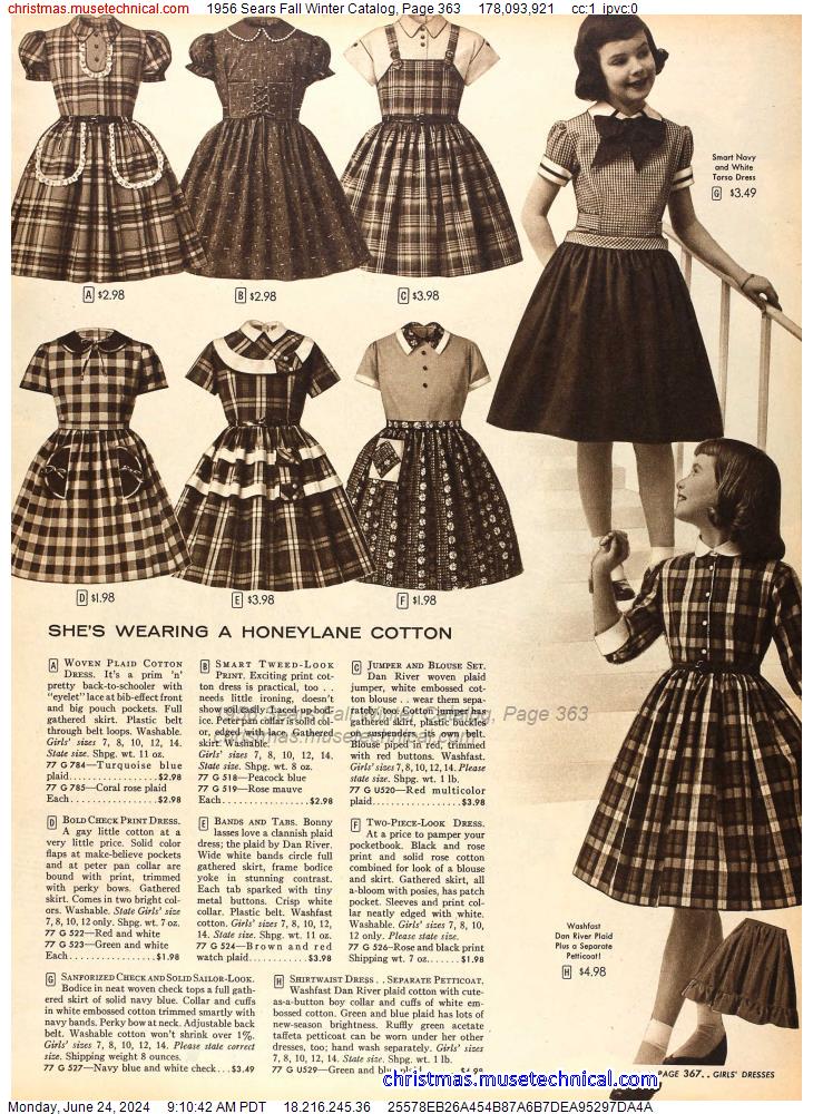 1956 Sears Fall Winter Catalog, Page 363
