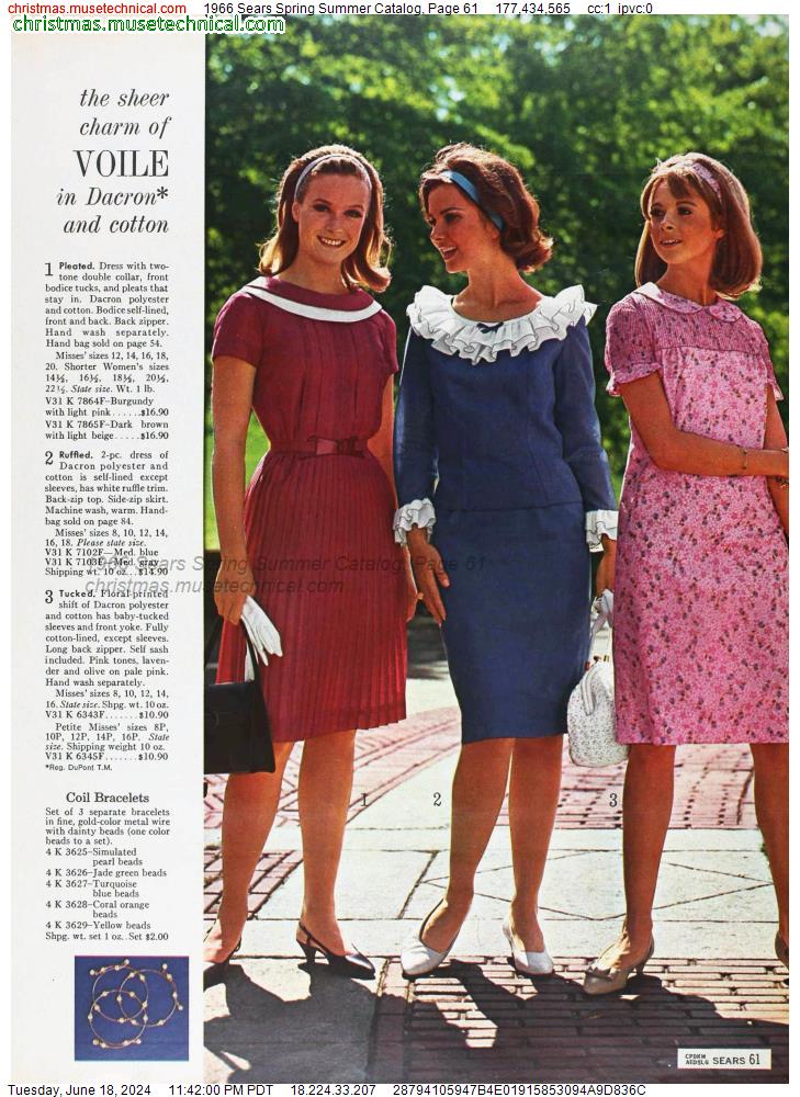 1966 Sears Spring Summer Catalog, Page 61