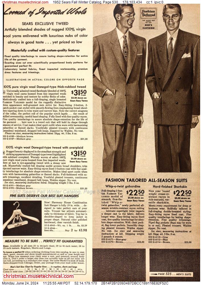 1952 Sears Fall Winter Catalog, Page 530