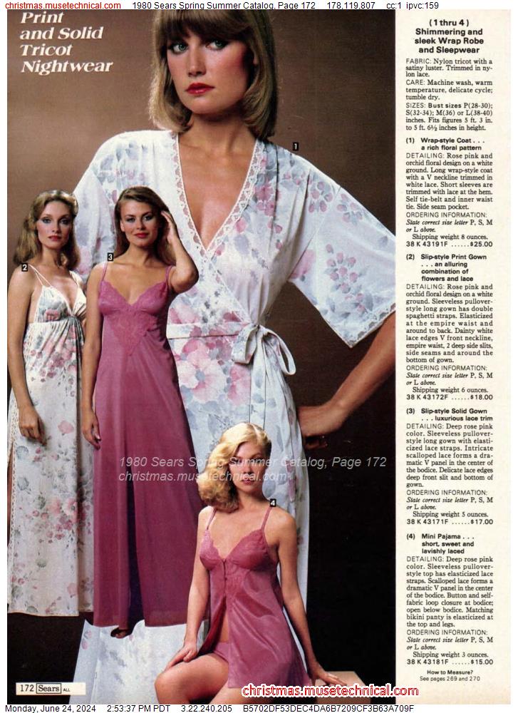 1980 Sears Spring Summer Catalog, Page 172