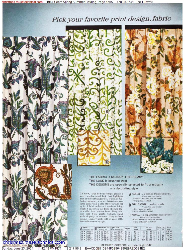 1967 Sears Spring Summer Catalog, Page 1565