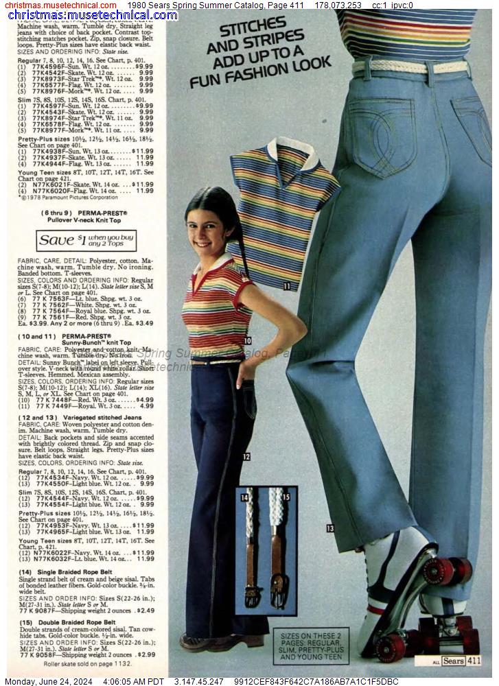 1980 Sears Spring Summer Catalog, Page 411