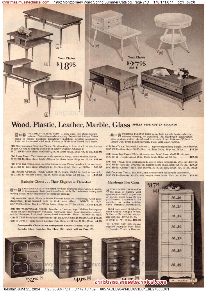 1962 Montgomery Ward Spring Summer Catalog, Page 713