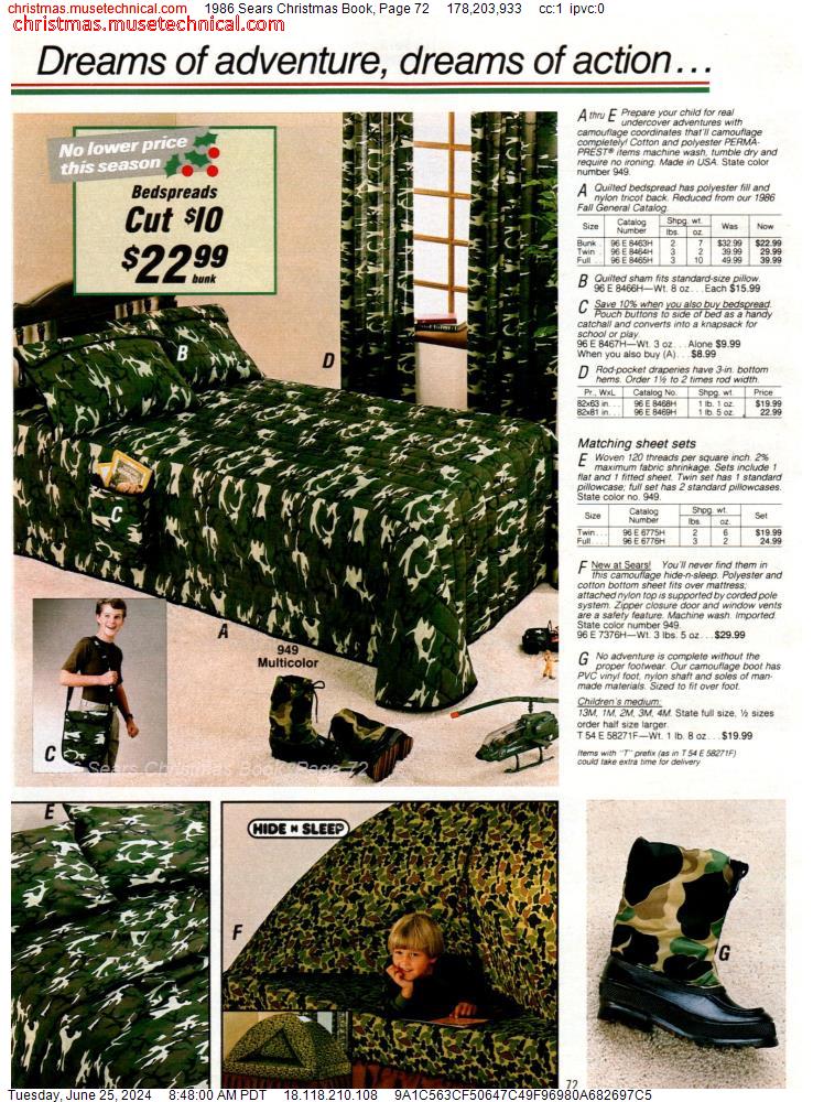 1986 Sears Christmas Book, Page 72