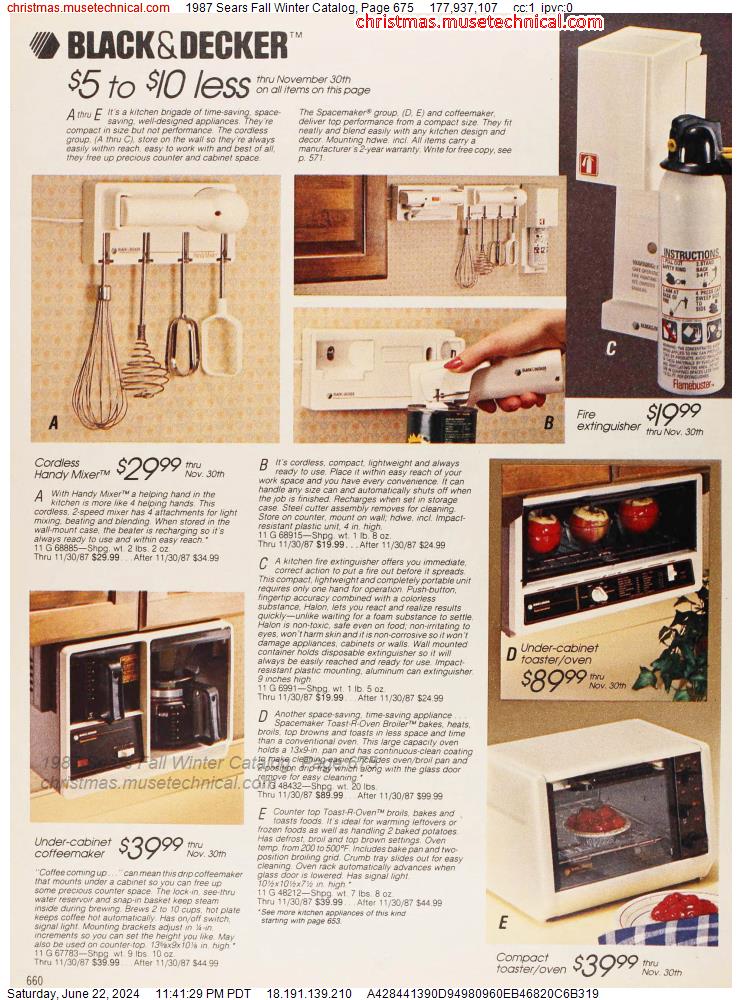 1987 Sears Fall Winter Catalog, Page 675