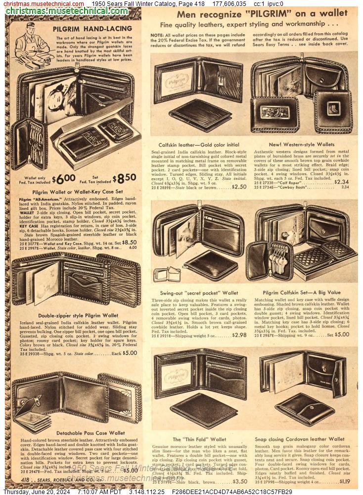 1950 Sears Fall Winter Catalog, Page 418