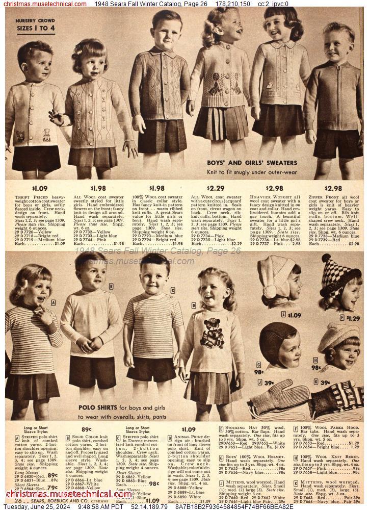 1948 Sears Fall Winter Catalog, Page 26