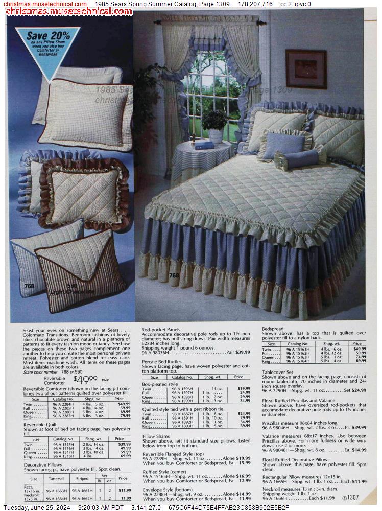 1985 Sears Spring Summer Catalog, Page 1309