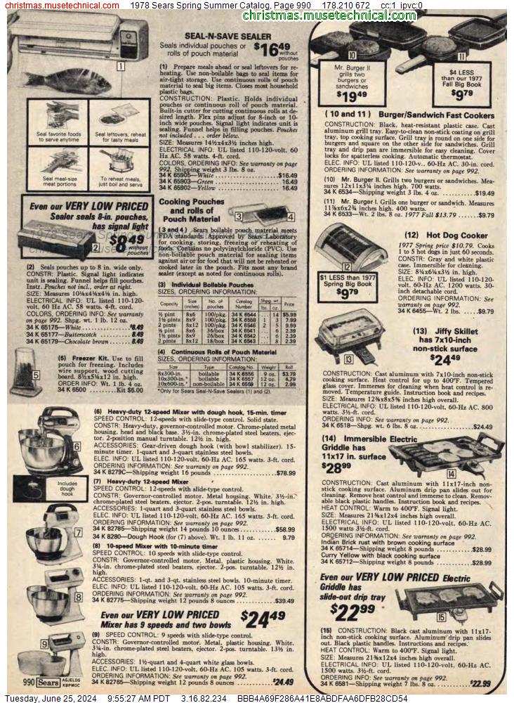 1978 Sears Spring Summer Catalog, Page 990