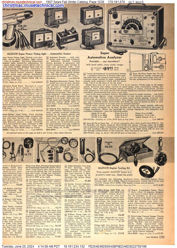 1957 Sears Fall Winter Catalog, Page 1238