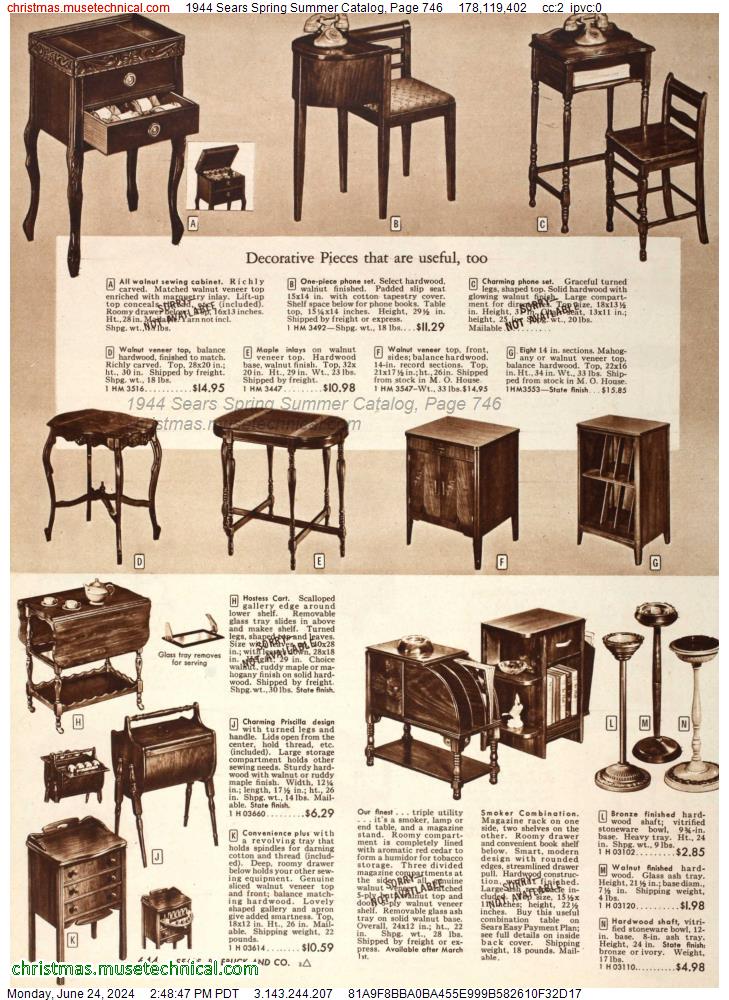 1944 Sears Spring Summer Catalog, Page 746