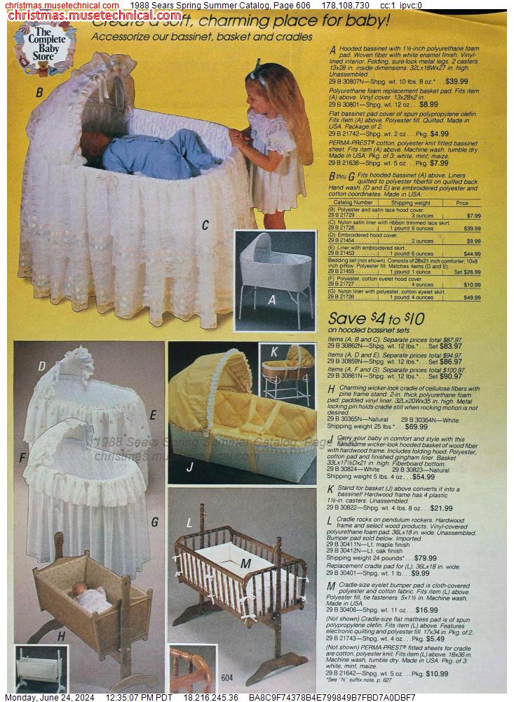 1988 Sears Spring Summer Catalog, Page 606