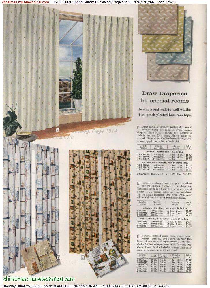 1960 Sears Spring Summer Catalog, Page 1514