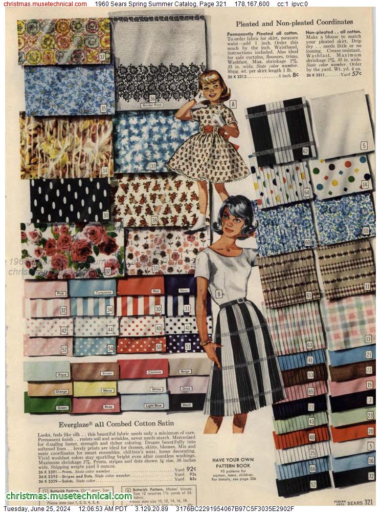1960 Sears Spring Summer Catalog, Page 321